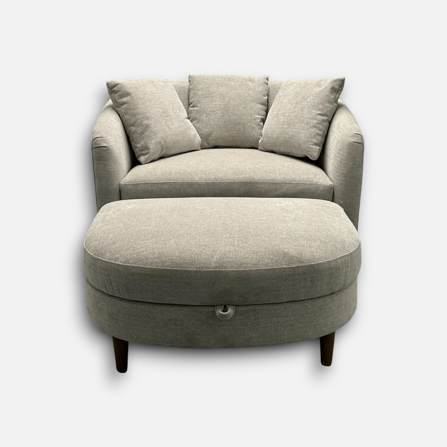 Thomasville Dillard Chair with Storage Ottoman